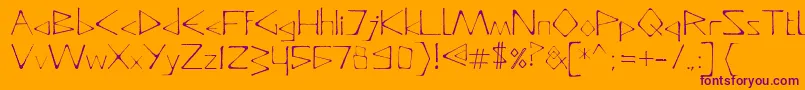 DeadlyTypeface Font – Purple Fonts on Orange Background