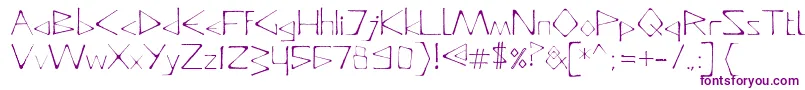 Шрифт DeadlyTypeface – фиолетовые шрифты на белом фоне