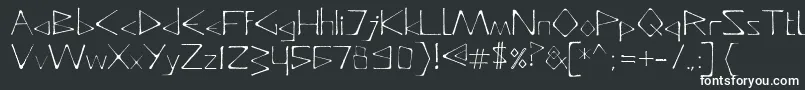 Czcionka DeadlyTypeface – białe czcionki