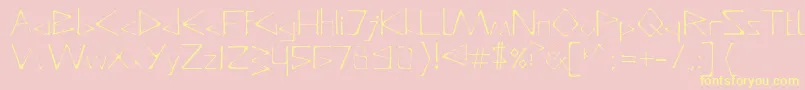 DeadlyTypeface-Schriftart – Gelbe Schriften auf rosa Hintergrund