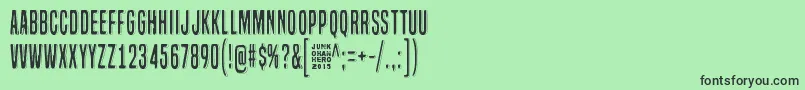 LazyOpossum Font – Black Fonts on Green Background