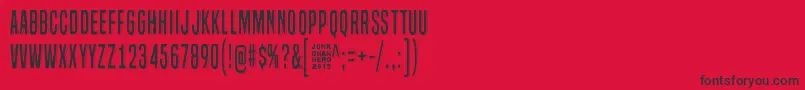 LazyOpossum Font – Black Fonts on Red Background