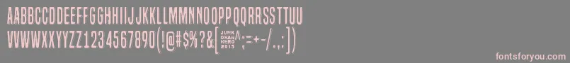 LazyOpossum Font – Pink Fonts on Gray Background