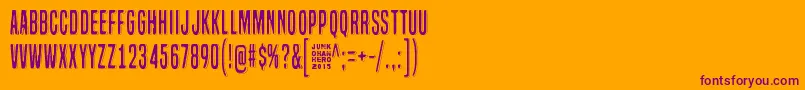 LazyOpossum Font – Purple Fonts on Orange Background