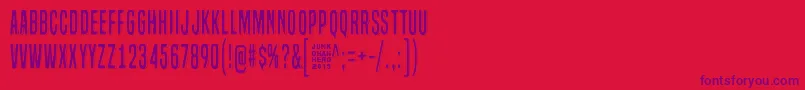 LazyOpossum Font – Purple Fonts on Red Background