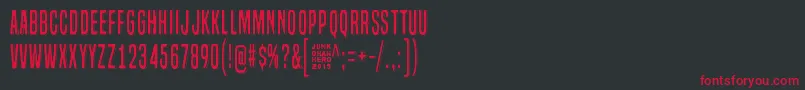 LazyOpossum Font – Red Fonts on Black Background