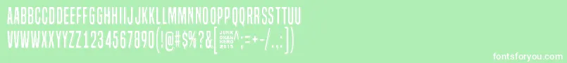 LazyOpossum Font – White Fonts on Green Background