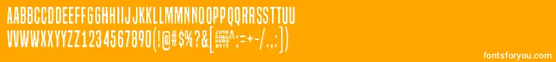 LazyOpossum Font – White Fonts on Orange Background