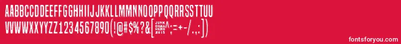 LazyOpossum Font – White Fonts on Red Background