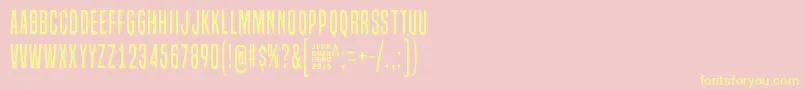 LazyOpossum Font – Yellow Fonts on Pink Background