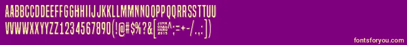 LazyOpossum Font – Yellow Fonts on Purple Background