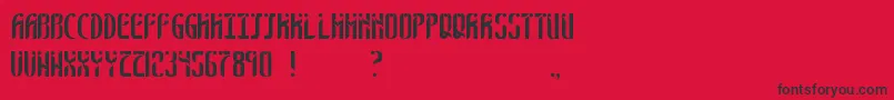 SixthSense Font – Black Fonts on Red Background