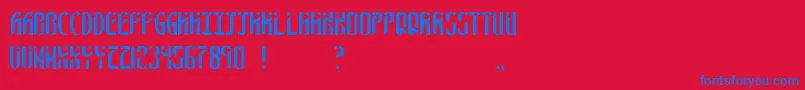 SixthSense Font – Blue Fonts on Red Background