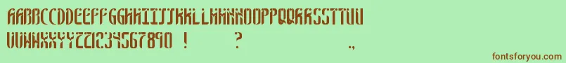 SixthSense Font – Brown Fonts on Green Background