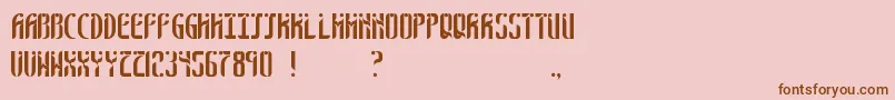 SixthSense Font – Brown Fonts on Pink Background