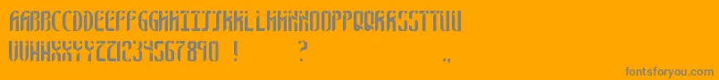 SixthSense Font – Gray Fonts on Orange Background