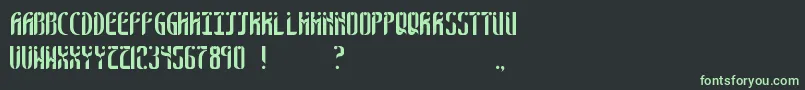 SixthSense Font – Green Fonts on Black Background