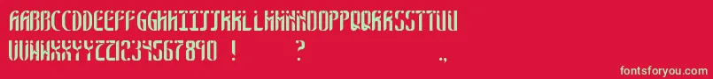 SixthSense Font – Green Fonts on Red Background
