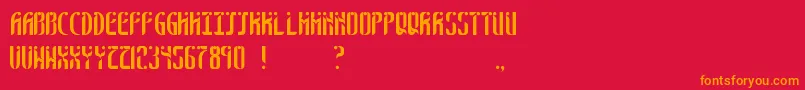 SixthSense Font – Orange Fonts on Red Background
