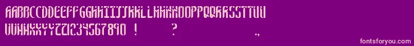 SixthSense Font – Pink Fonts on Purple Background