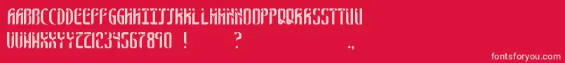 SixthSense Font – Pink Fonts on Red Background