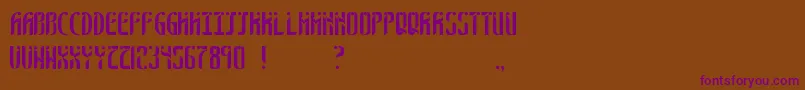 SixthSense-Schriftart – Violette Schriften auf braunem Hintergrund