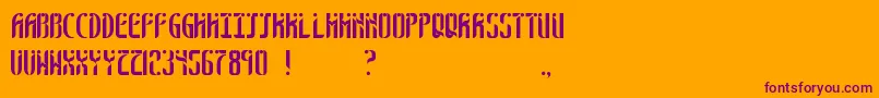 SixthSense Font – Purple Fonts on Orange Background