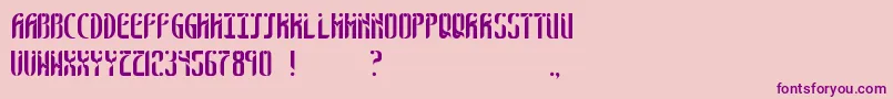 SixthSense Font – Purple Fonts on Pink Background