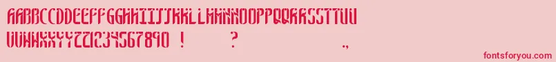 SixthSense Font – Red Fonts on Pink Background
