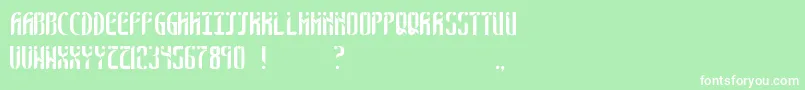 SixthSense Font – White Fonts on Green Background