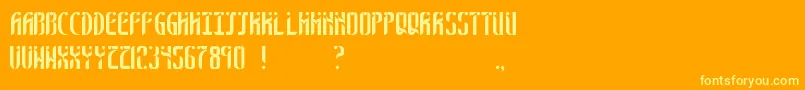 SixthSense Font – Yellow Fonts on Orange Background