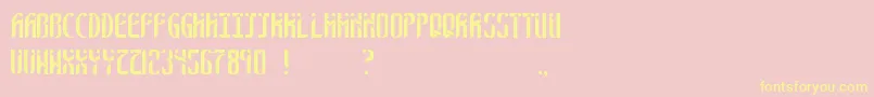 fuente SixthSense – Fuentes Amarillas Sobre Fondo Rosa