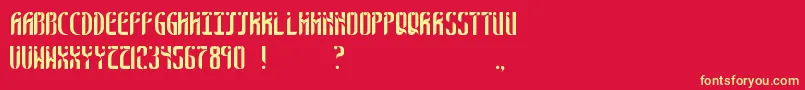 SixthSense Font – Yellow Fonts on Red Background