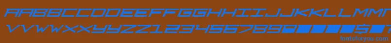Djcourag-fontti – siniset fontit ruskealla taustalla