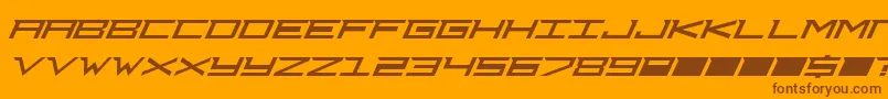 Saiba mais sobre a fonte Djcourag Fonte Djcourag – fontes marrons em um fundo laranja