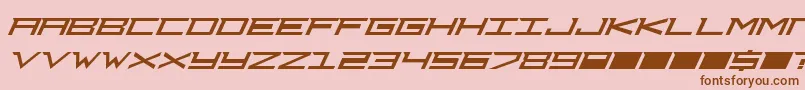 Djcourag-Schriftart – Braune Schriften auf rosa Hintergrund