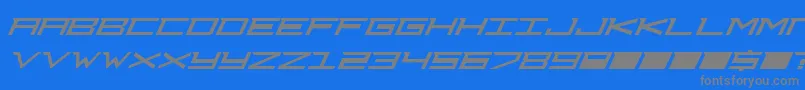 フォントDjcourag – 青い背景に灰色の文字