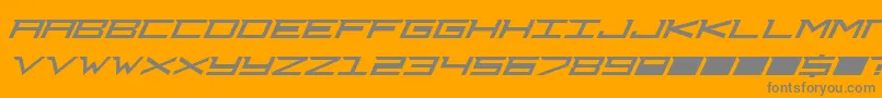 Djcourag Font – Gray Fonts on Orange Background