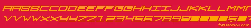 Djcourag Font – Orange Fonts on Red Background