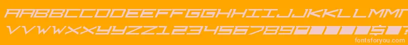 Djcourag Font – Pink Fonts on Orange Background