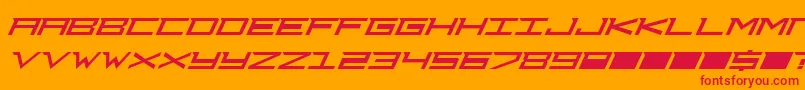 Djcourag Font – Red Fonts on Orange Background