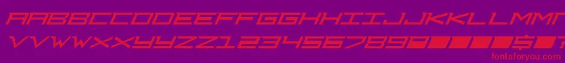 Djcourag Font – Red Fonts on Purple Background