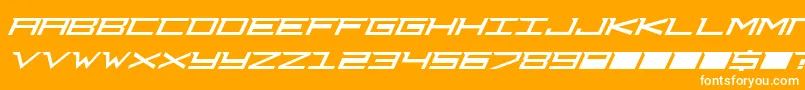 Djcourag Font – White Fonts on Orange Background