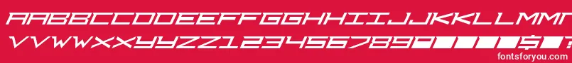 Djcourag Font – White Fonts on Red Background
