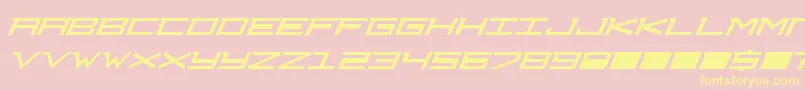 Шрифт Djcourag – жёлтые шрифты на розовом фоне