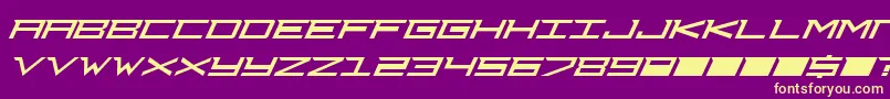 Djcourag Font – Yellow Fonts on Purple Background