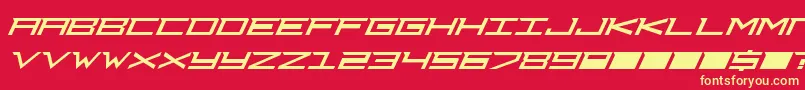 Djcourag Font – Yellow Fonts on Red Background