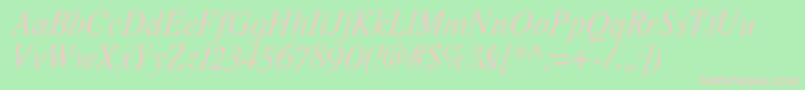 RomandeadfstdItalic Font – Pink Fonts on Green Background