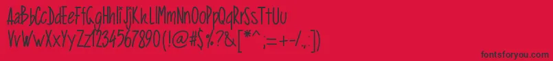Pwverticalized Font – Black Fonts on Red Background