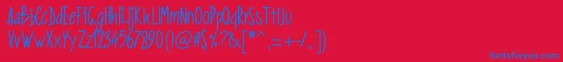 fuente Pwverticalized – Fuentes Azules Sobre Fondo Rojo